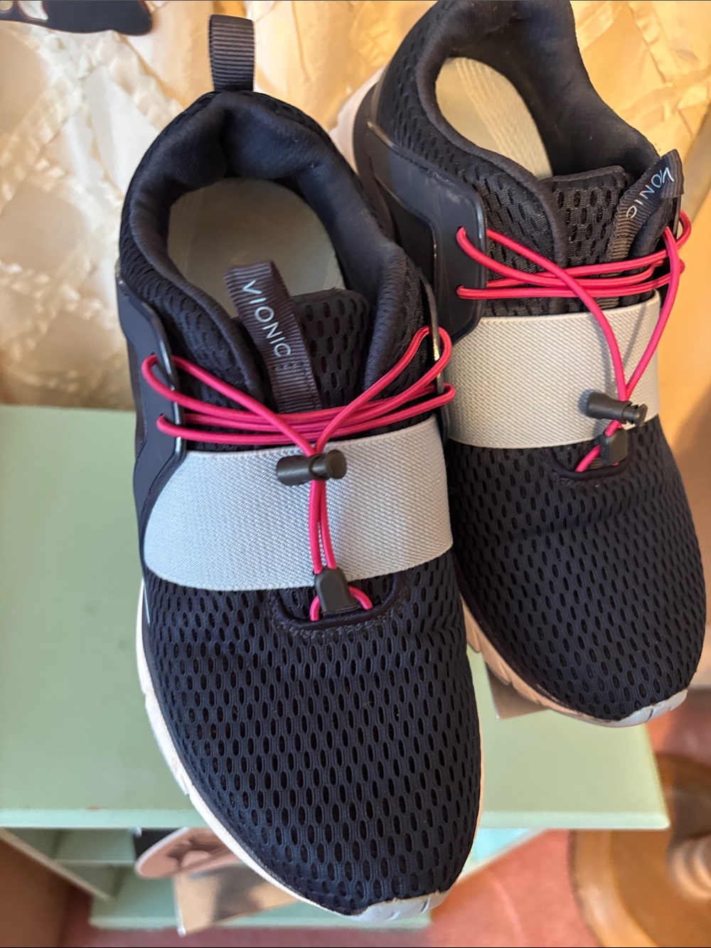 VIONIC hands-free, navy blue and light blue sneaker, size 7 1/2 women’s